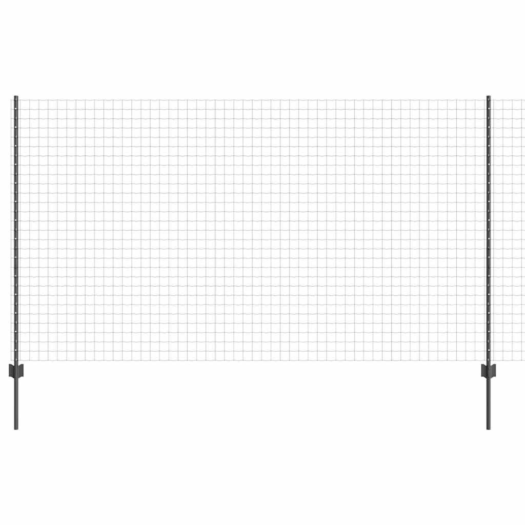 Valla vidaxl con poste gris 1,4 x 10 m acero y PVC