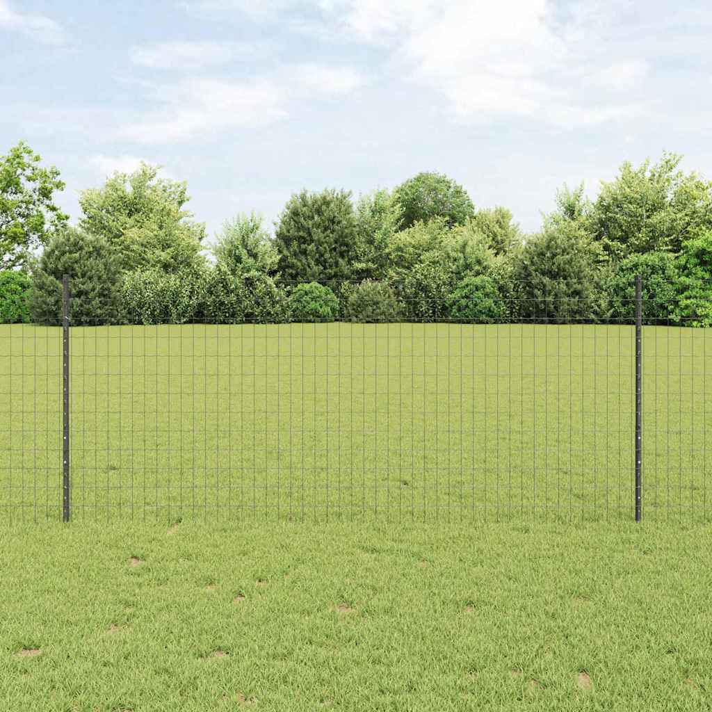 Recinzione Vidaxl con palo grigio 1 x 10 m in acciaio e PVC