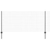 Valla vidaxl con poste gris 1 x 10 m acero y PVC