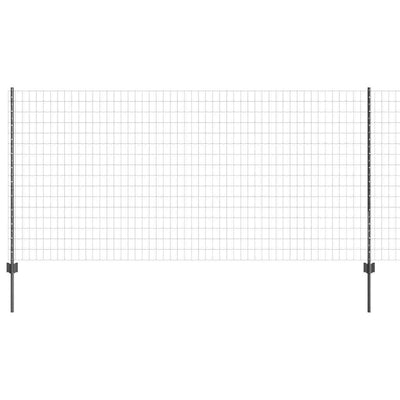 Recinzione Vidaxl con palo grigio 1,2 x 10 m in acciaio e PVC