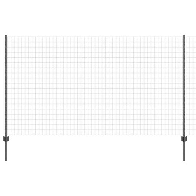 Recinzione Vidaxl con palo grigio 1,4 x 10 m in acciaio e PVC