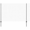 Valla vidaxl con poste gris 1,5 x 10 m acero y PVC