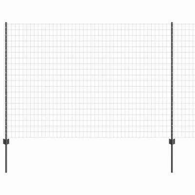 Valla vidaxl con poste gris 1,6 x 10 m acero y PVC