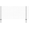Valla vidaxl con poste gris 1,2 x 10 m acero y PVC
