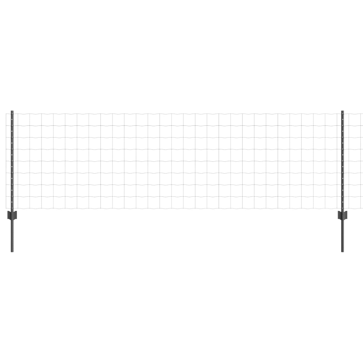 Valla vidaxxl con poste acero gris 0,8 x 10 m