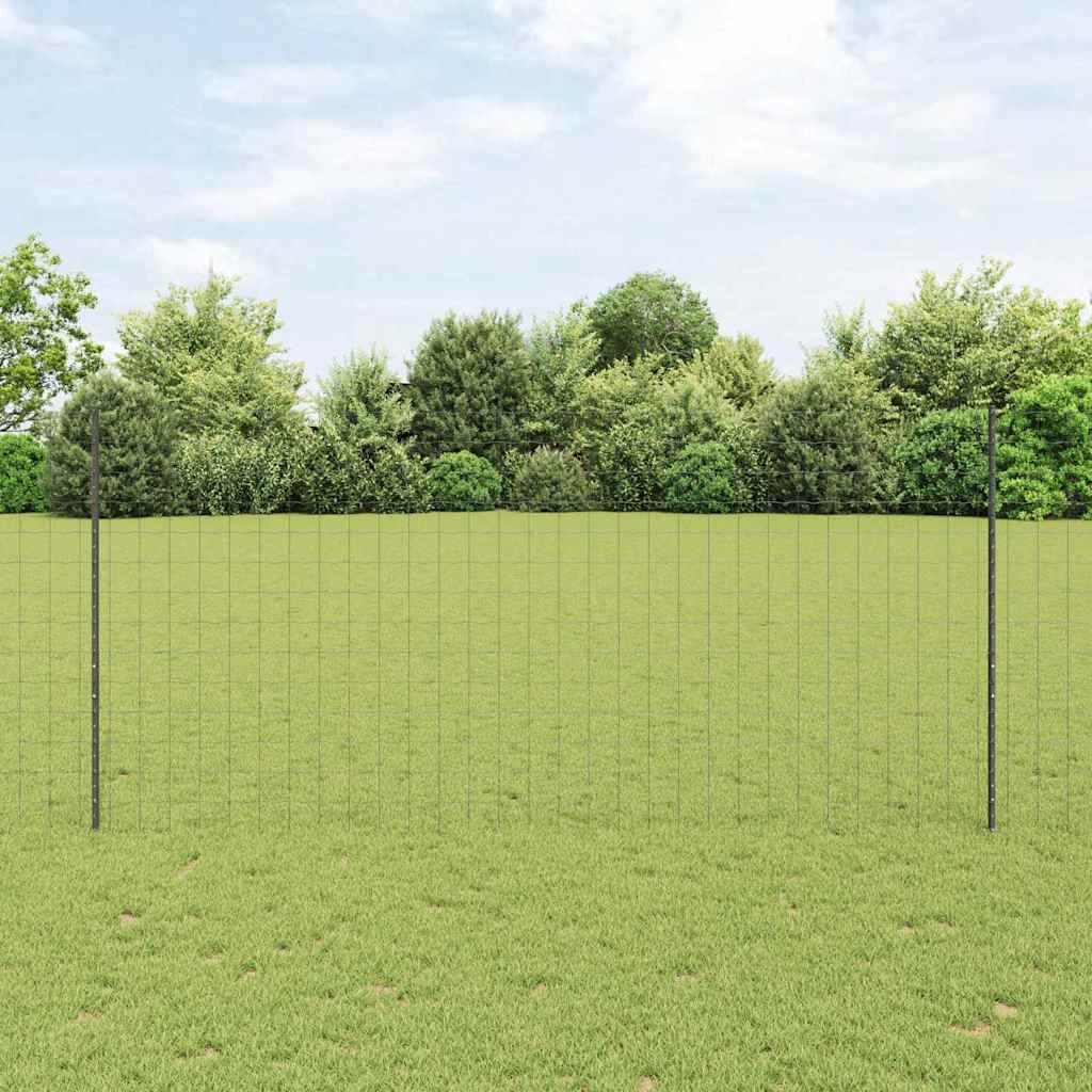 Recinzione Vidaxl con palo grigio 1,4 x 10 m in acciaio e PVC