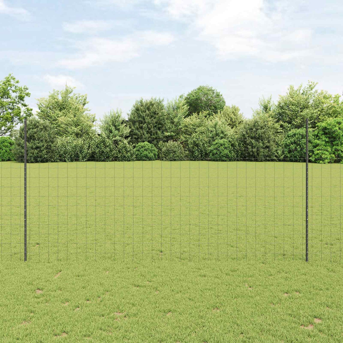Recinzione Vidaxl con palo grigio 1,5 x 10 m in acciaio
