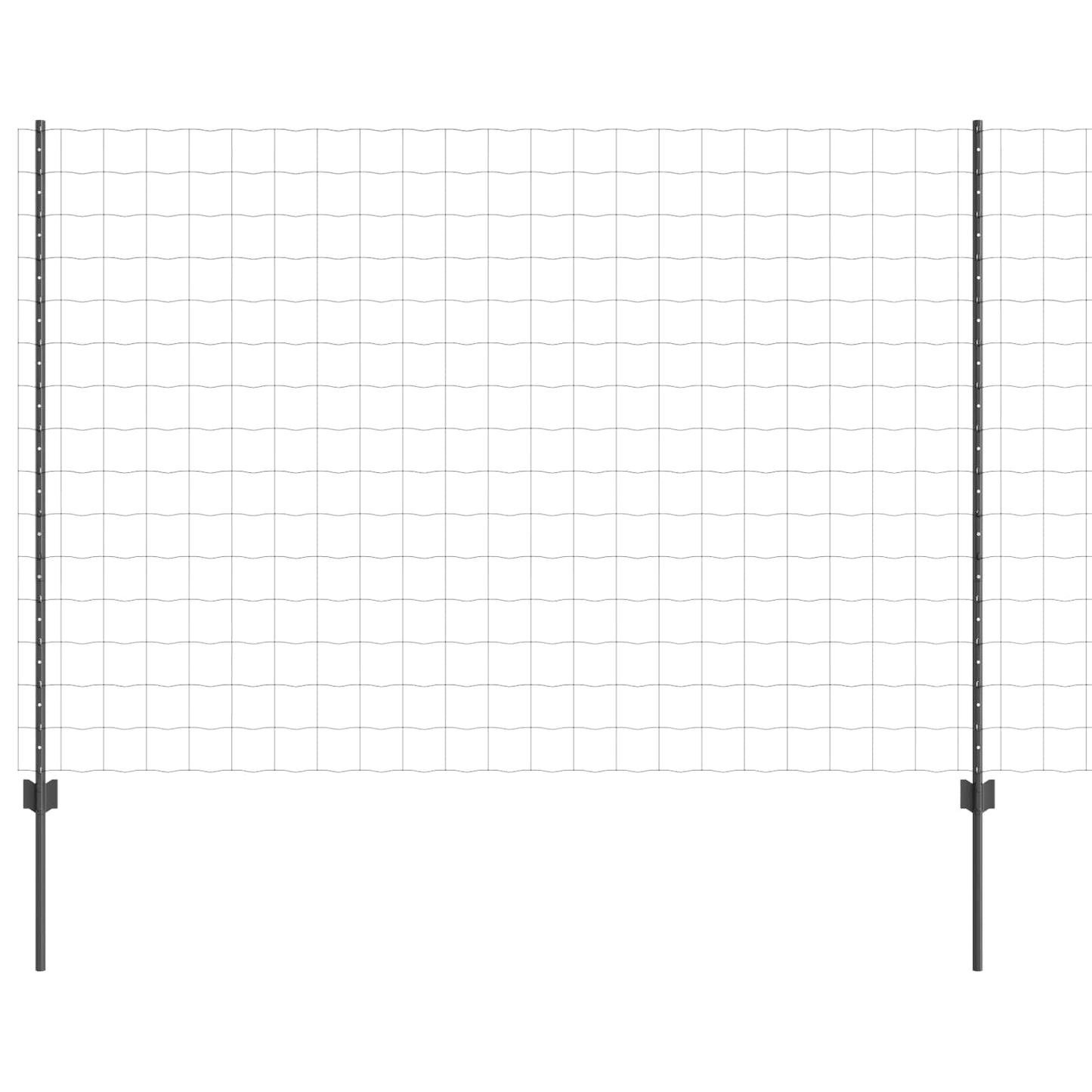 Valla vidaxl con poste acero gris 1,5 x 10 m