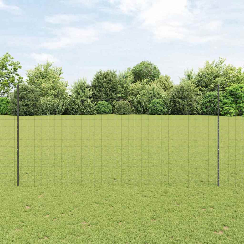 Recinzione Vidaxl con palo grigio 1,6 x 10 m in acciaio e PVC