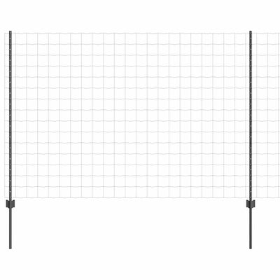 Valla vidaxl con poste gris 1,6 x 10 m acero y PVC