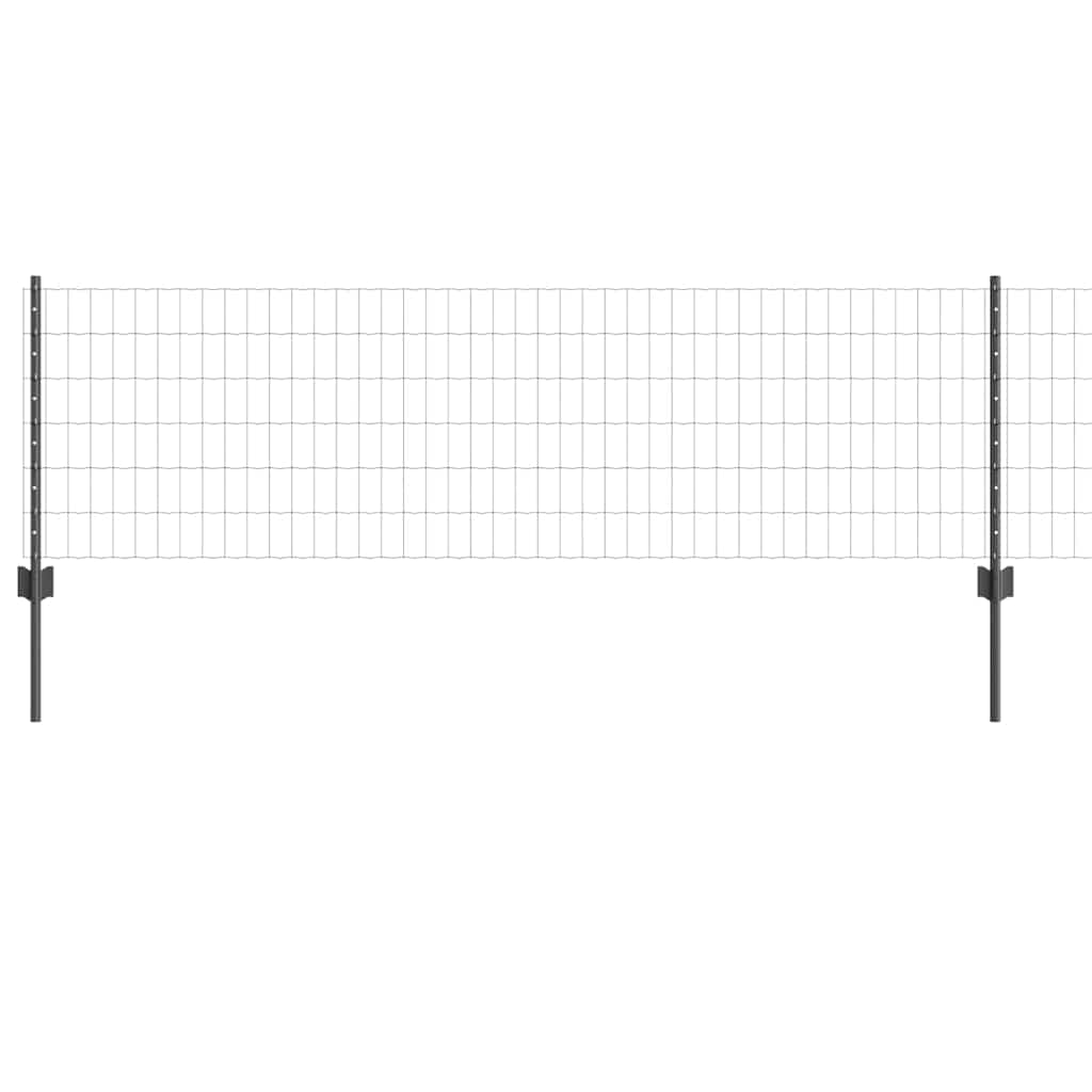 Valla vidaxl con poste gris 0,6 x 25 m acero y PVC