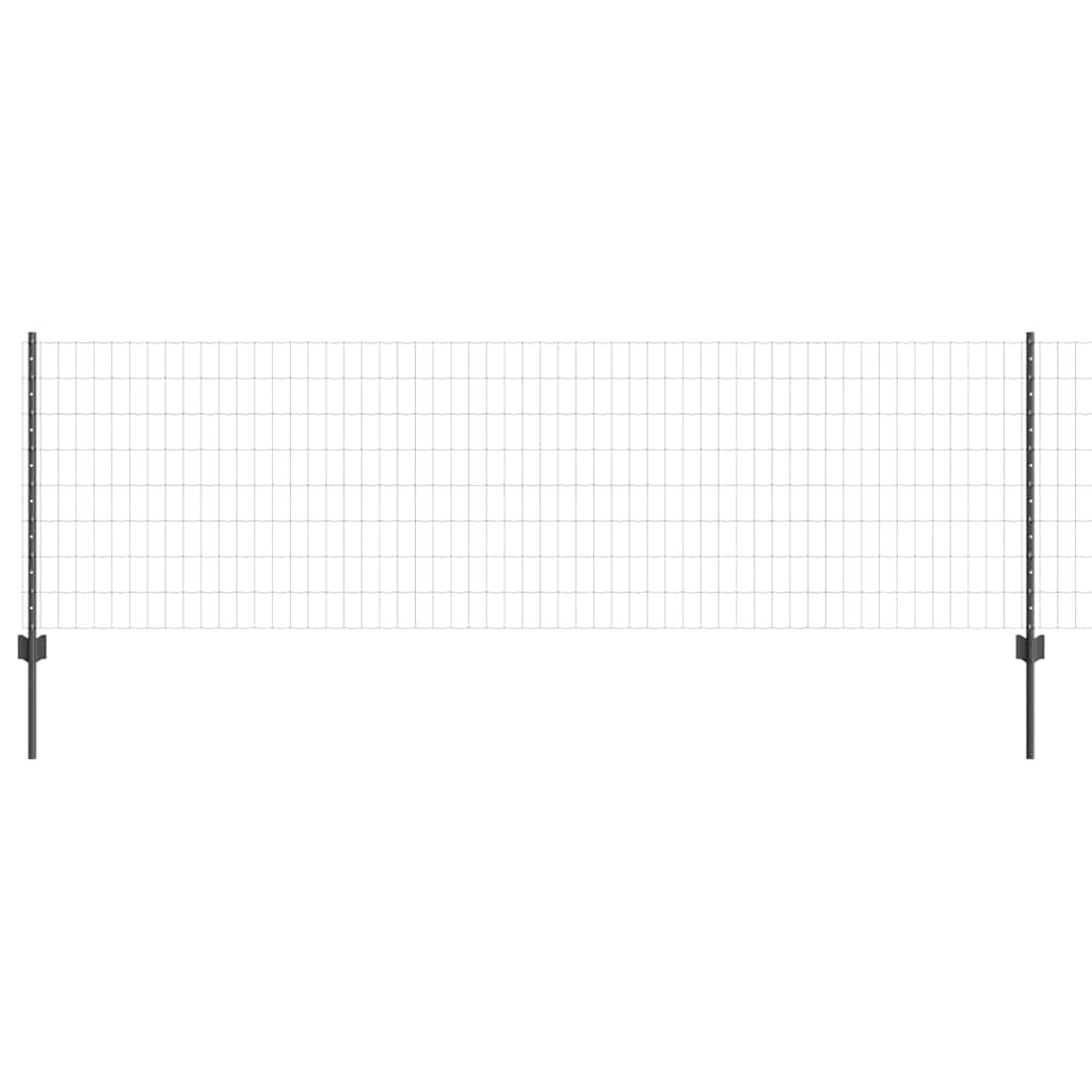 Valla vidaxl con poste gris 0,8 x 25 m acero y PVC