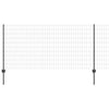 Valla vidaxl con poste gris 1 x 25 m acero y PVC