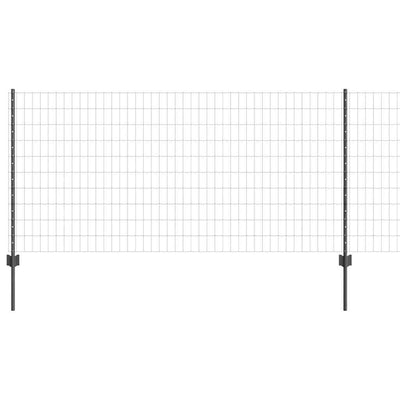 Recinzione Vidaxl con palo grigio 1 x 25 m in acciaio e PVC
