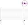 Valla vidaxl con poste gris 1 x 25 m acero y PVC