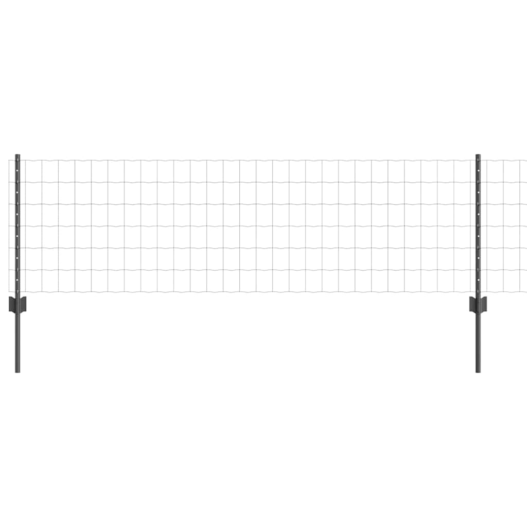 Valla vidaxl con poste gris 0,6 x 25 m acero y PVC