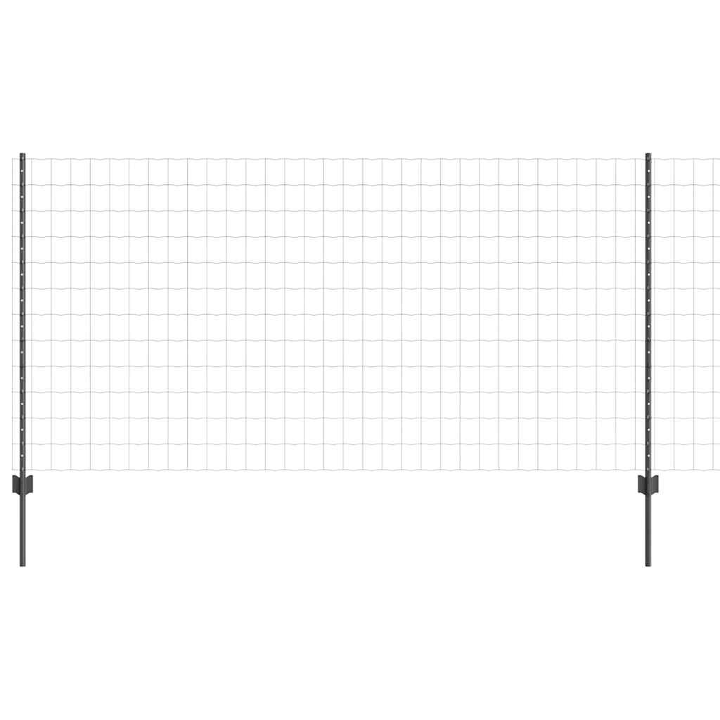 Valla vidaxl con poste gris 1,2 x 25 m acero y PVC