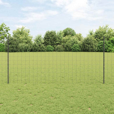 Recinzione Vidaxxl con palo grigio 1,2 x 25 m in acciaio