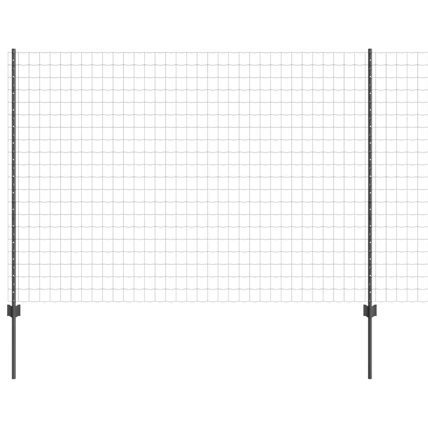 Valla vidaxl con poste acero gris 1,5 x 10 m