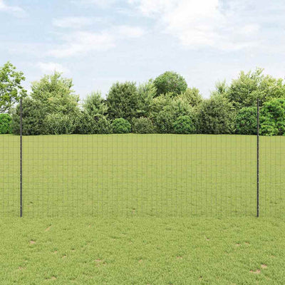 Valla vidaxl con poste gris 1,6 x 10 m acero y PVC