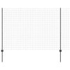Valla vidaxl con poste gris 1,6 x 10 m acero y PVC