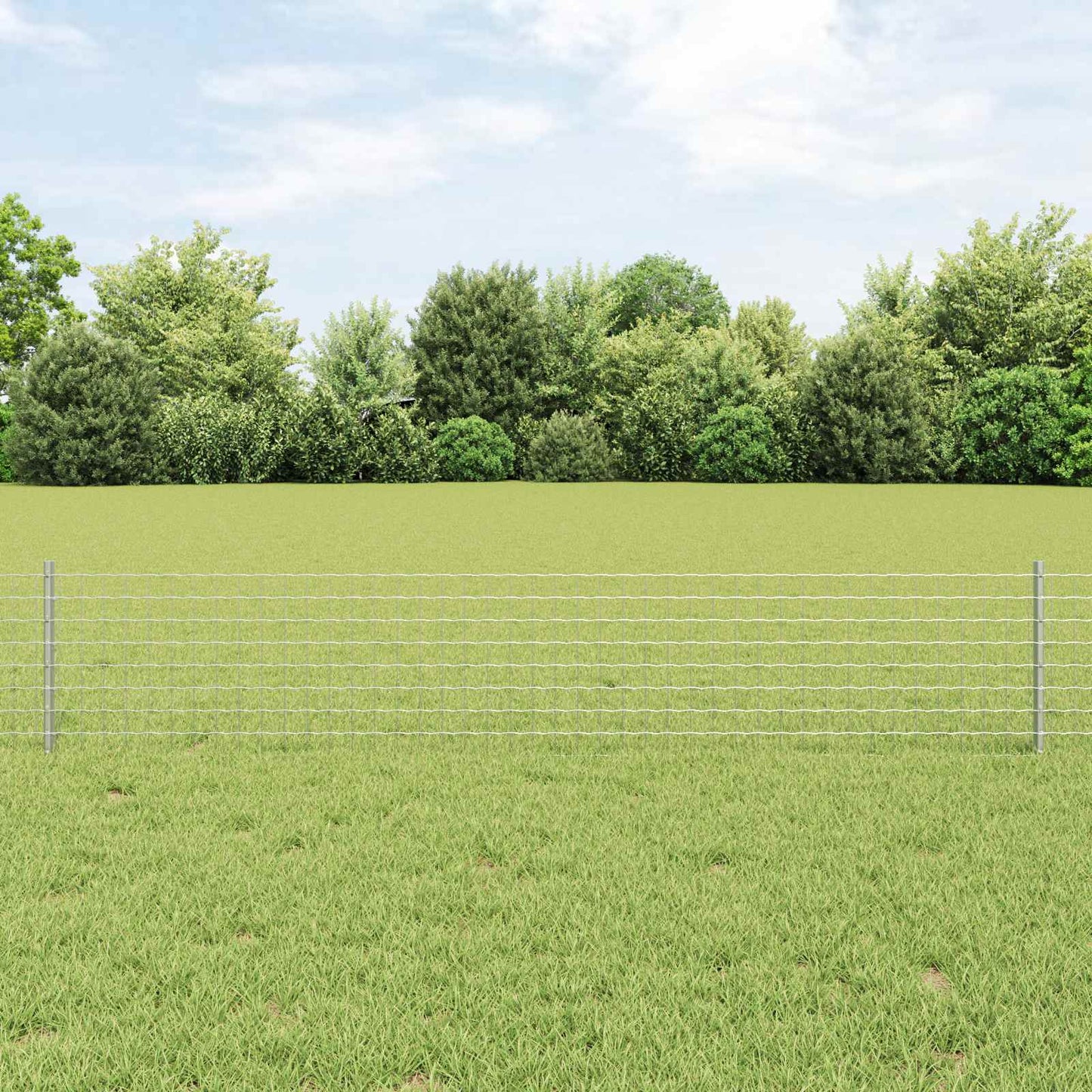 Recinzione Vidaxxl con palo argento 0,4 x 10 m in acciaio