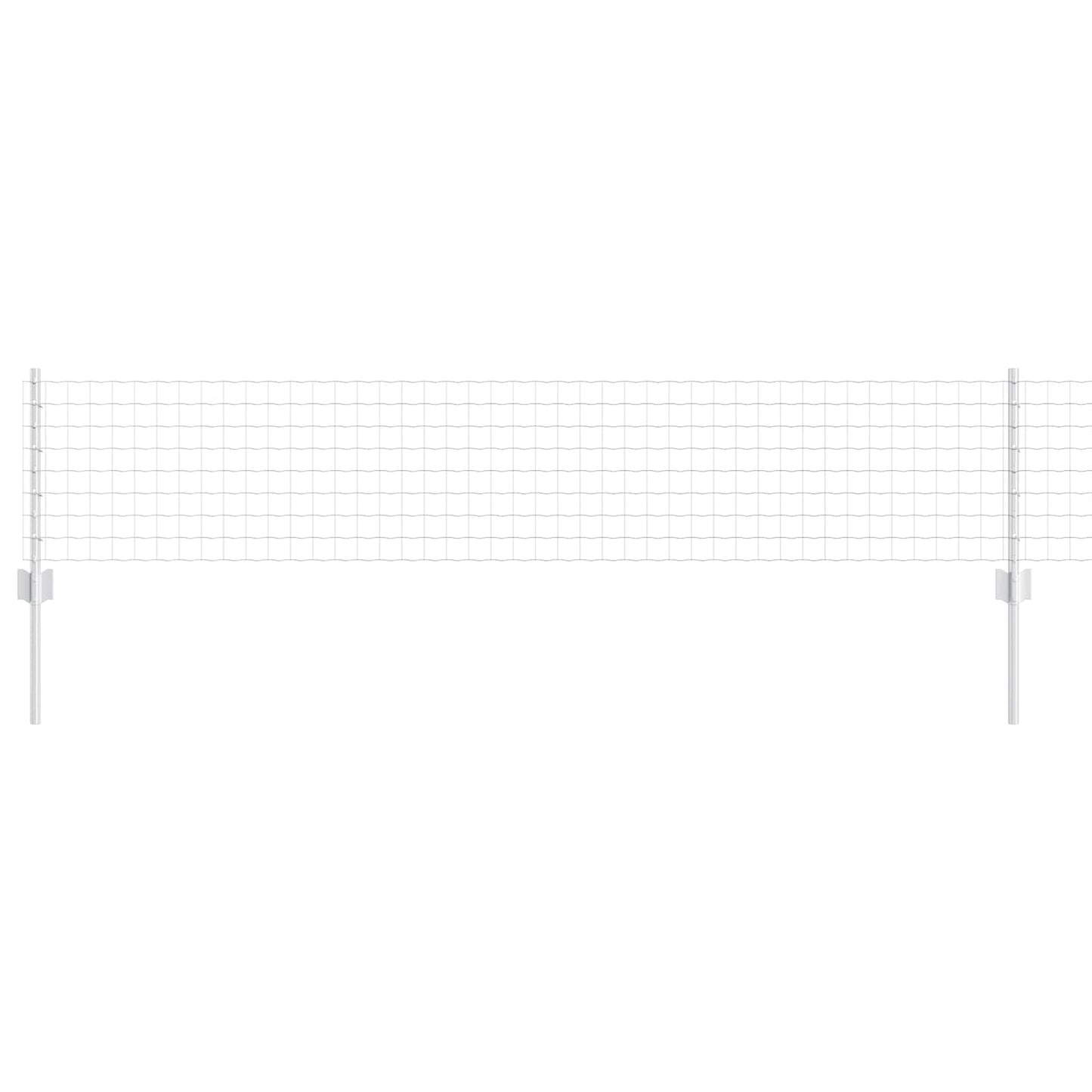 Valla vidaxxl con poste plata 0,4 x 10 m acero