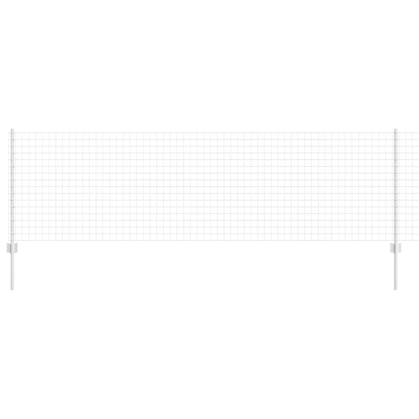 Valla vidaxxl con poste plata 0,8 x 10 m acero