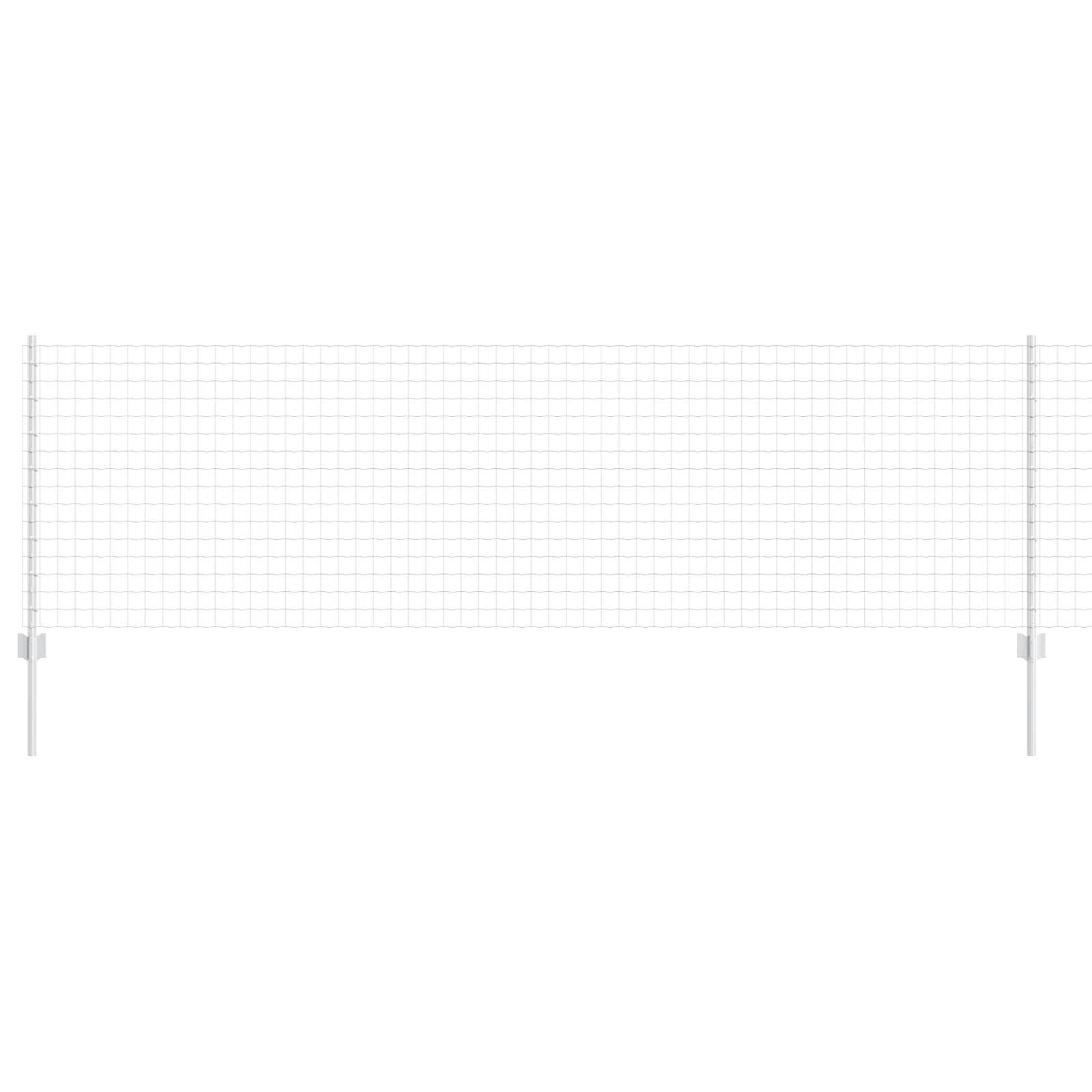 Valla vidaxxl con poste plata 0,8 x 10 m acero