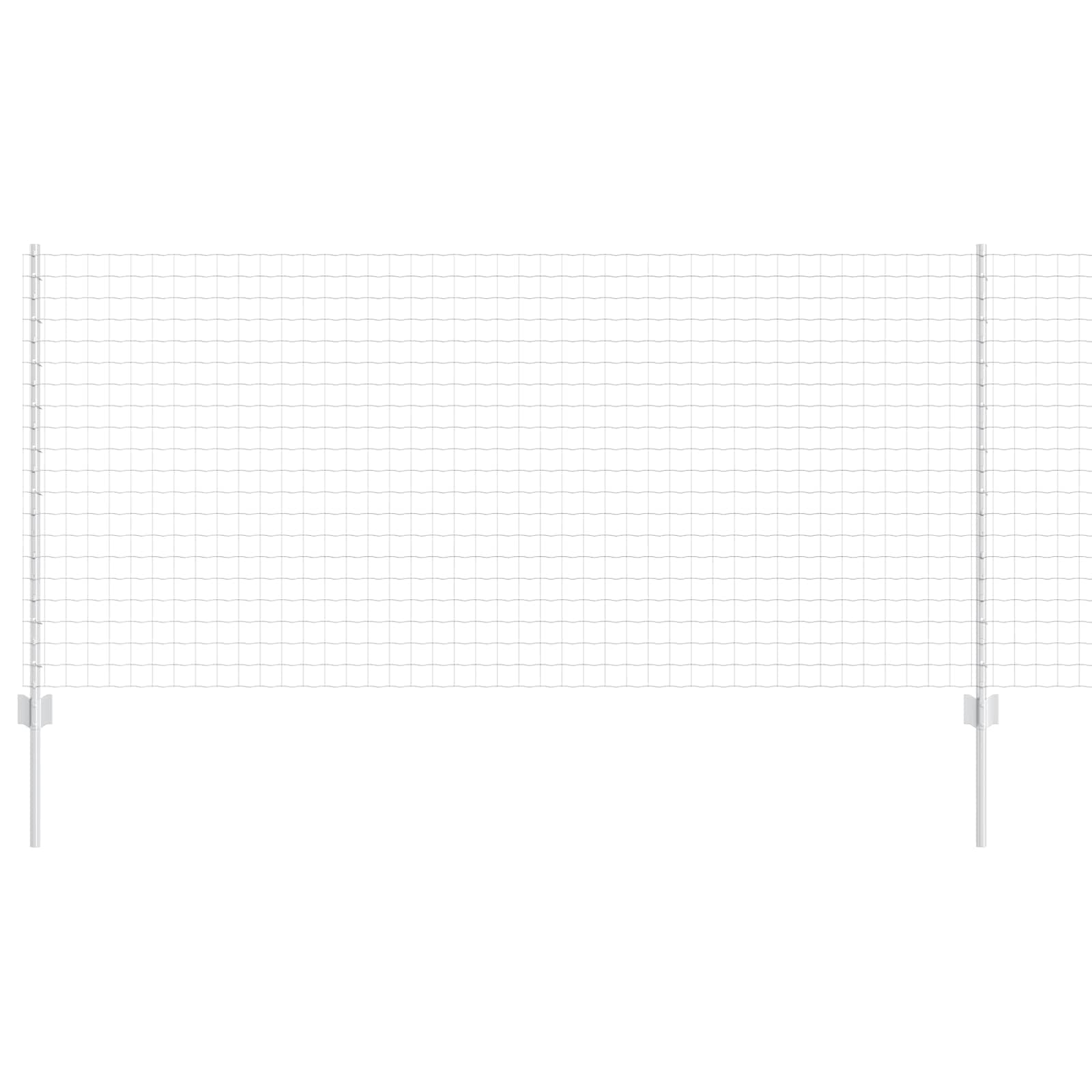 Vidaxl hek met paal zilver 1 x 10 m staal
