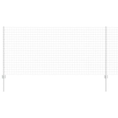 Vidaxl hek met paal zilver 1 x 10 m staal