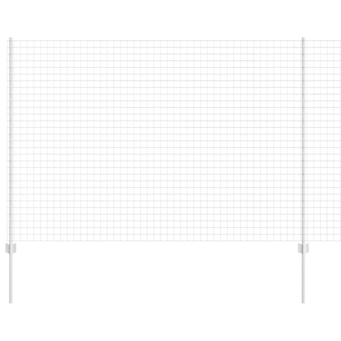 Valla vidaxxl con poste plata 1,6 x 10 m acero