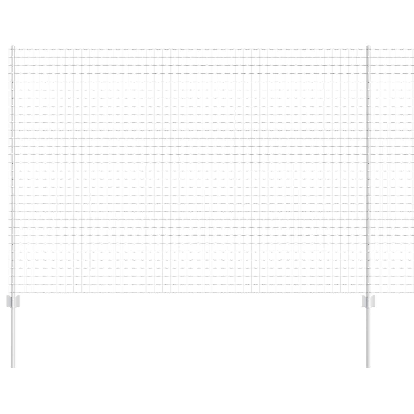 Valla vidaxxl con poste plata 1,6 x 10 m acero