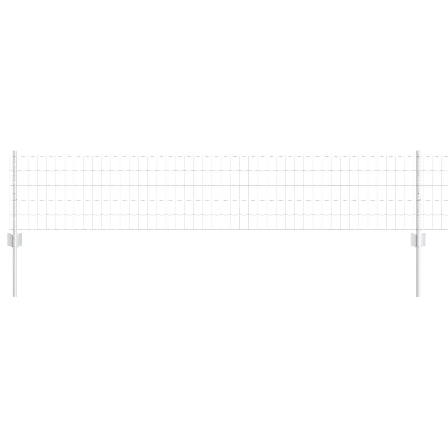 Valla vidaxxl con poste plata 0,4 x 10 m acero
