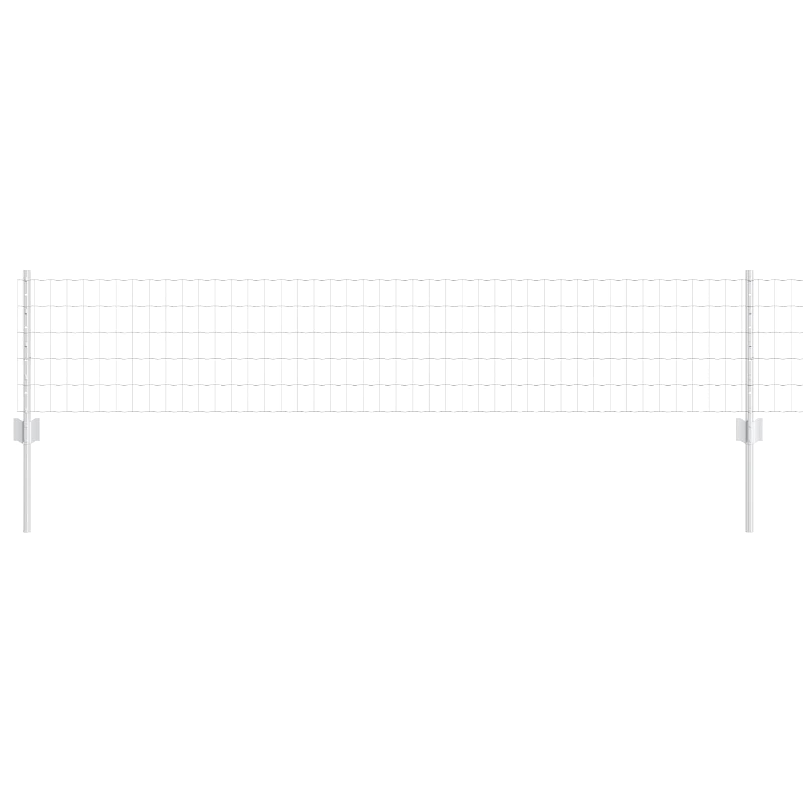 Valla vidaxxl con poste plata 0,4 x 10 m acero