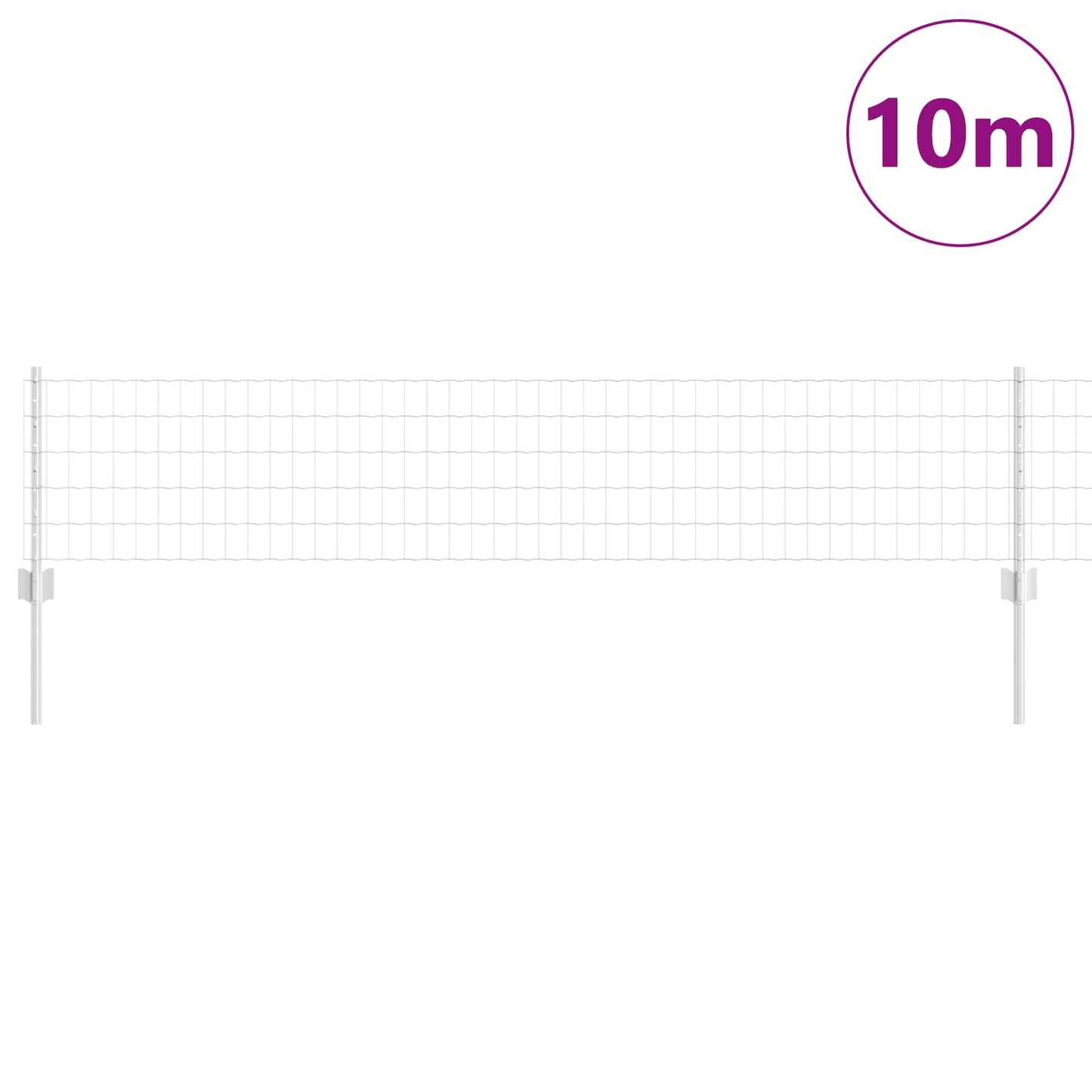 Valla vidaxxl con poste plata 0,4 x 10 m acero