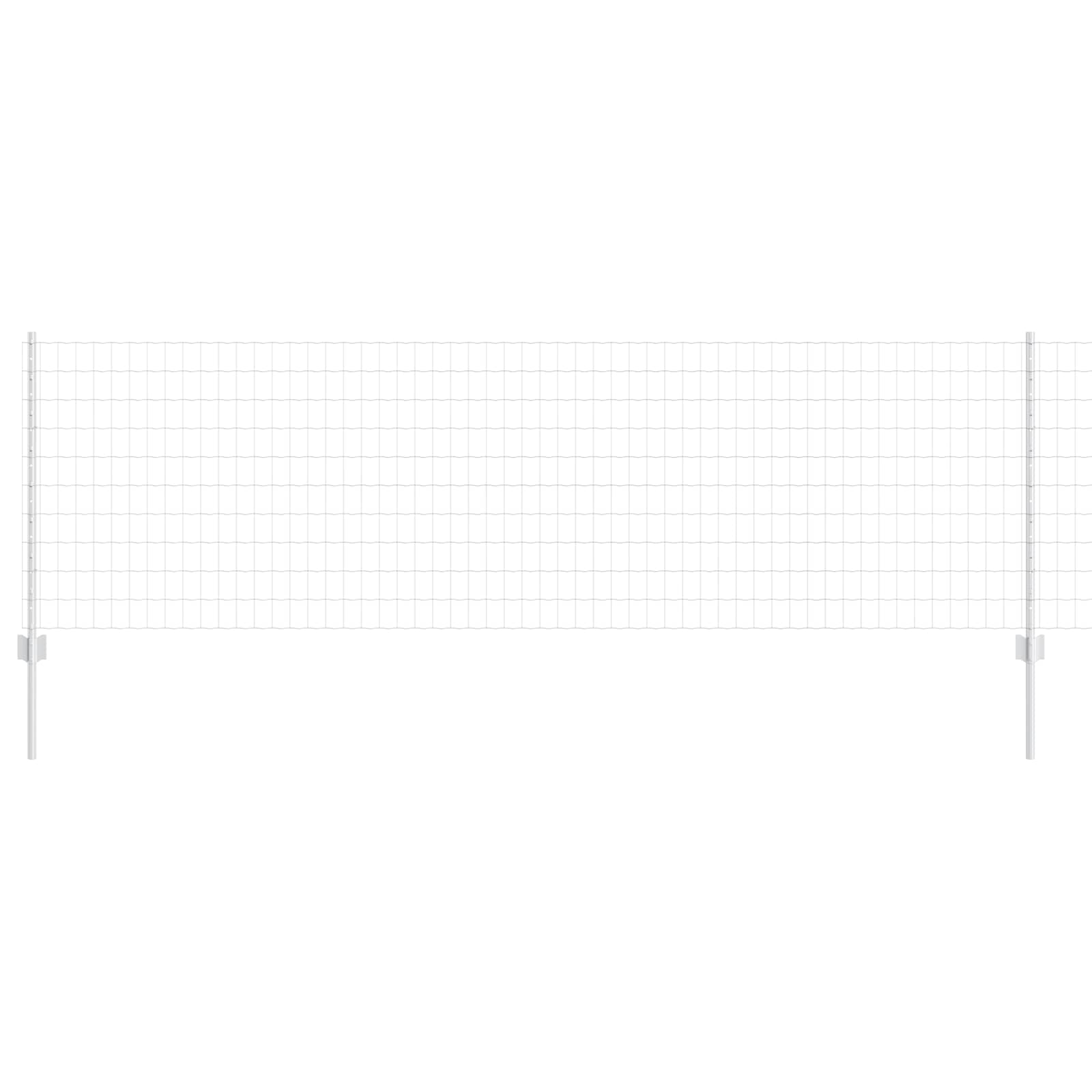 Valla vidaxxl con poste plata 0,8 x 10 m acero