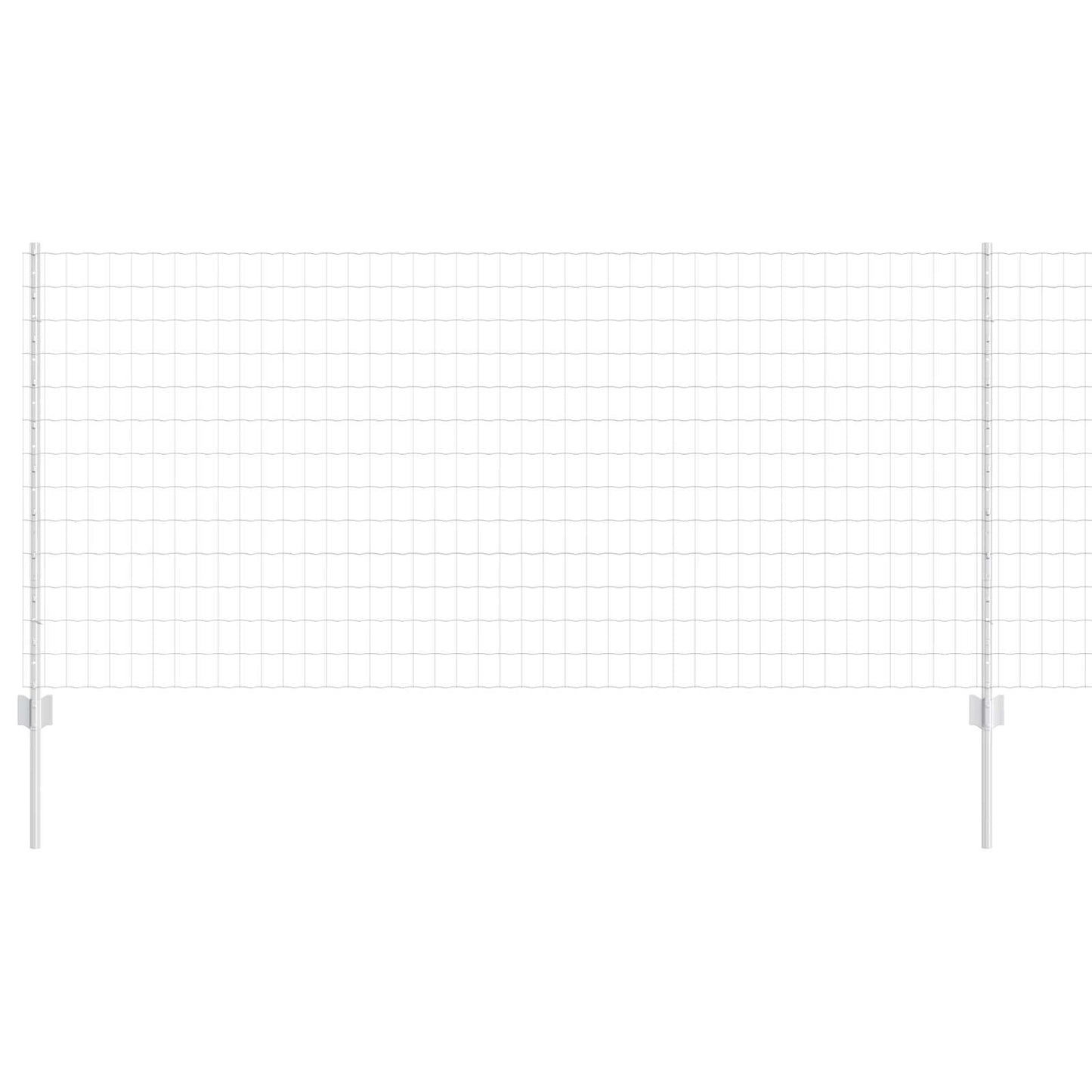 Valla vidaxxl con poste plata 1 x 10 m acero