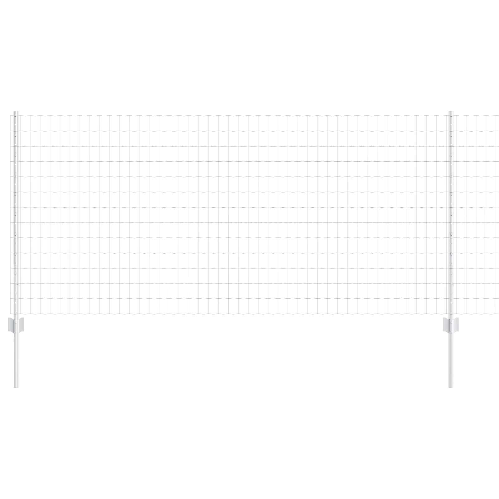 Vidaxl hek met paal zilver 1 x 10 m staal