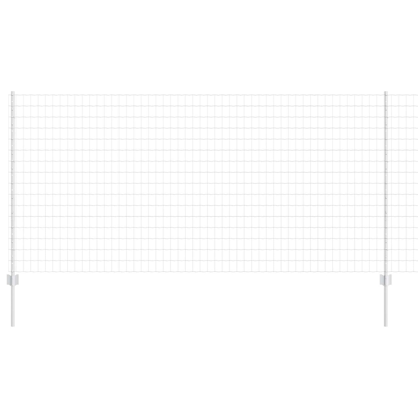 Valla vidaxxl con poste plata 1,2 x 10 m acero