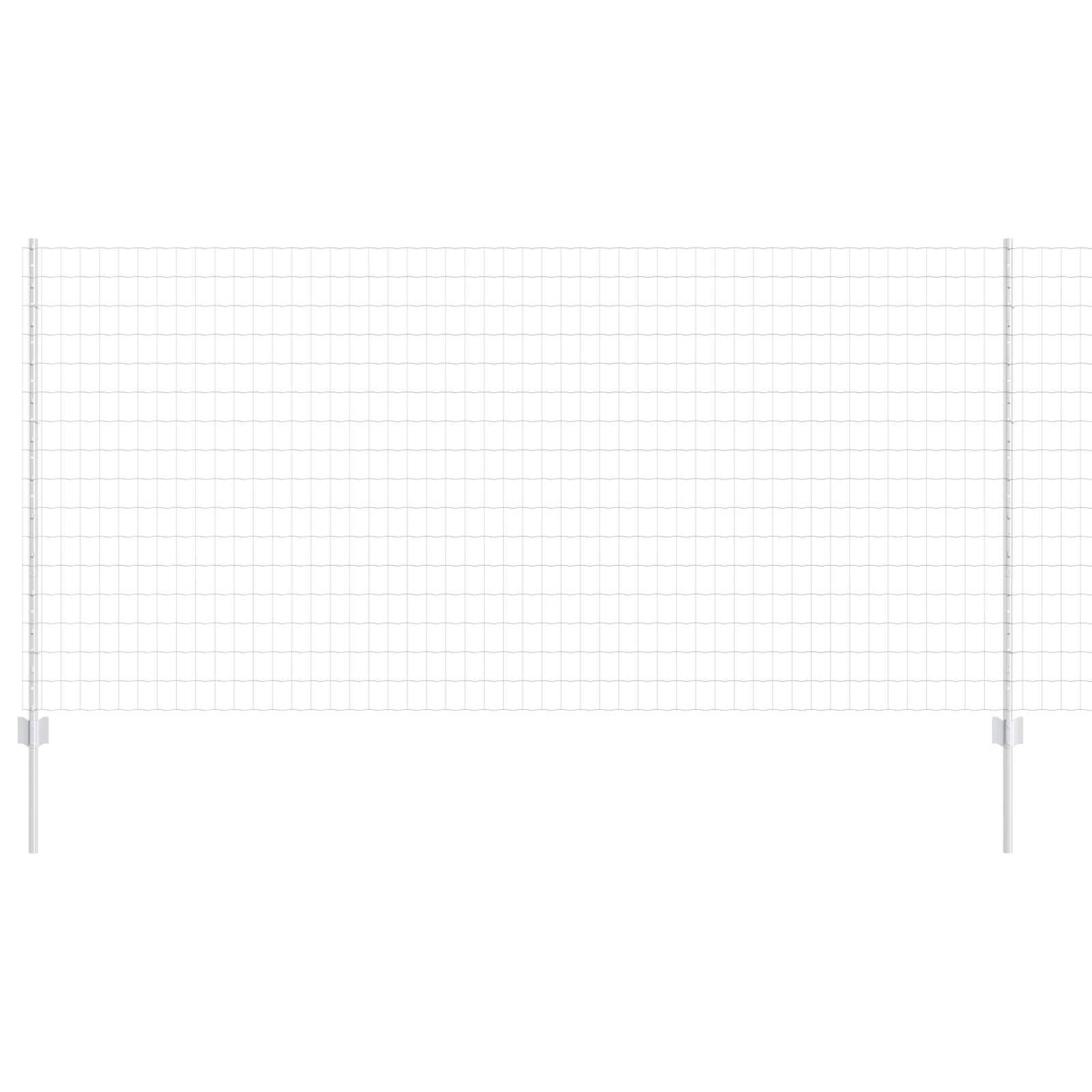 Valla vidaxxl con poste plata 1,2 x 10 m acero