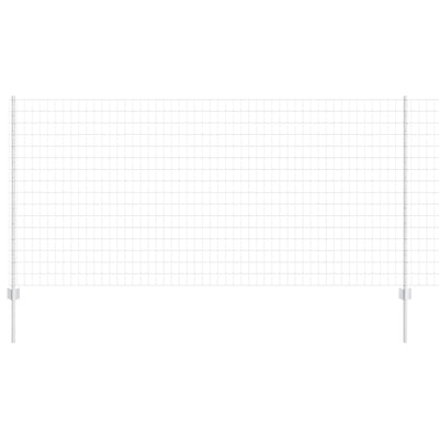 Vidaxl hek met paal zilver 1,2 x 10 m staal