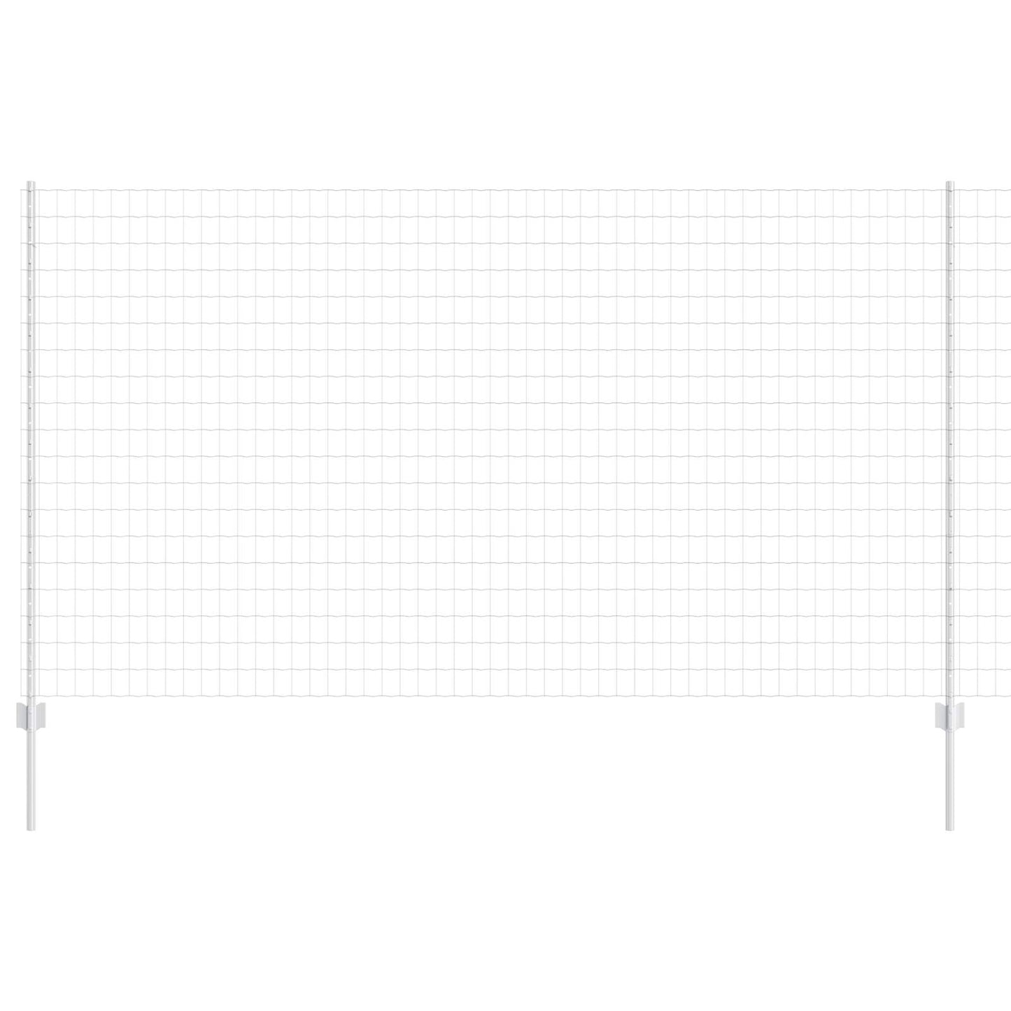 Valla vidaxxl con poste plata 1,4 x 10 m acero