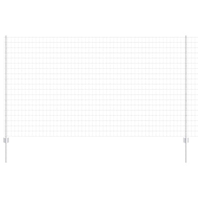 Valla vidaxxl con poste plata 1,4 x 10 m acero
