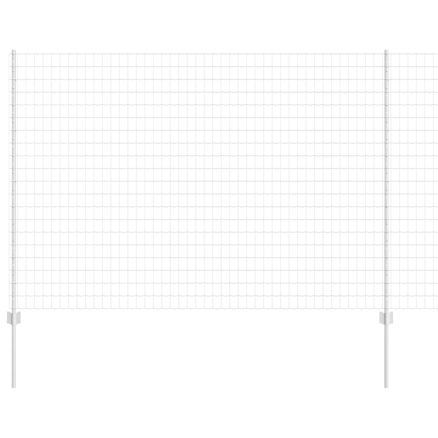 Valla vidaxxl con poste plata 1,6 x 10 m acero