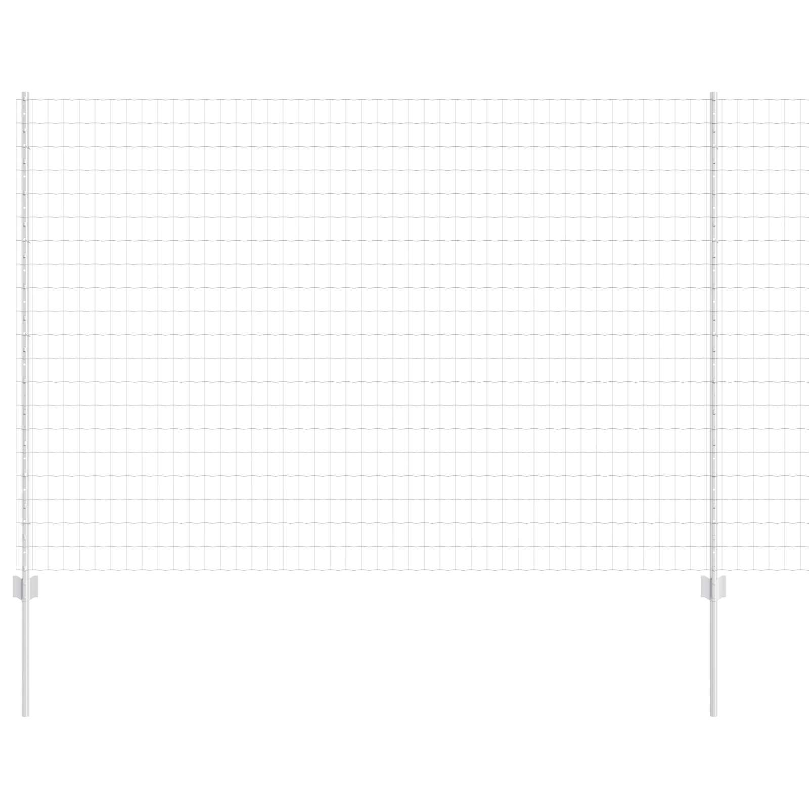 Valla vidaxxl con poste plata 1,6 x 10 m acero