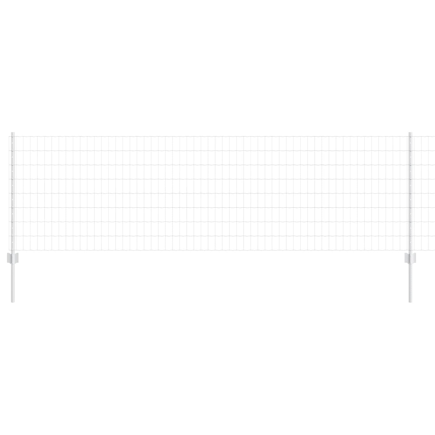 Valla vidaxxl con poste plata 0,8 x 10 m acero