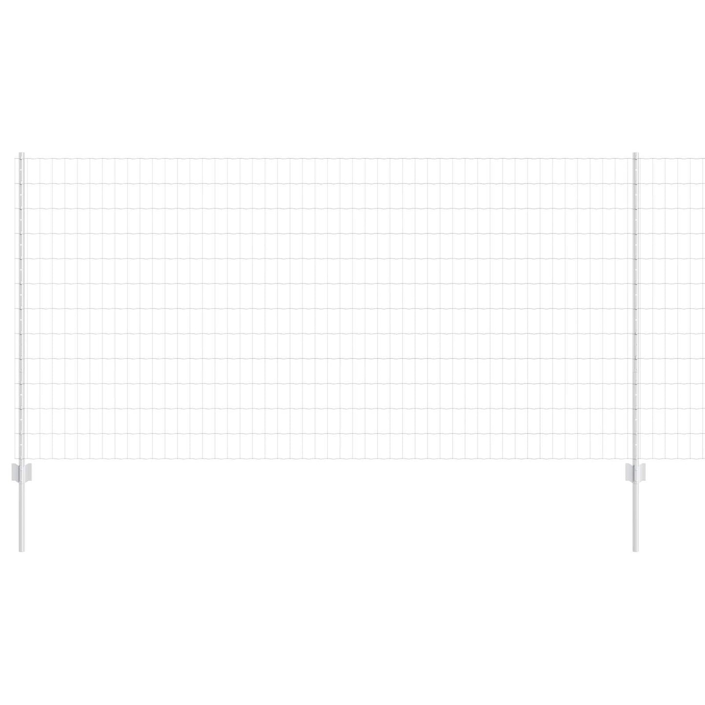 Valla vidaxxl con poste plata 1,2 x 10 m acero