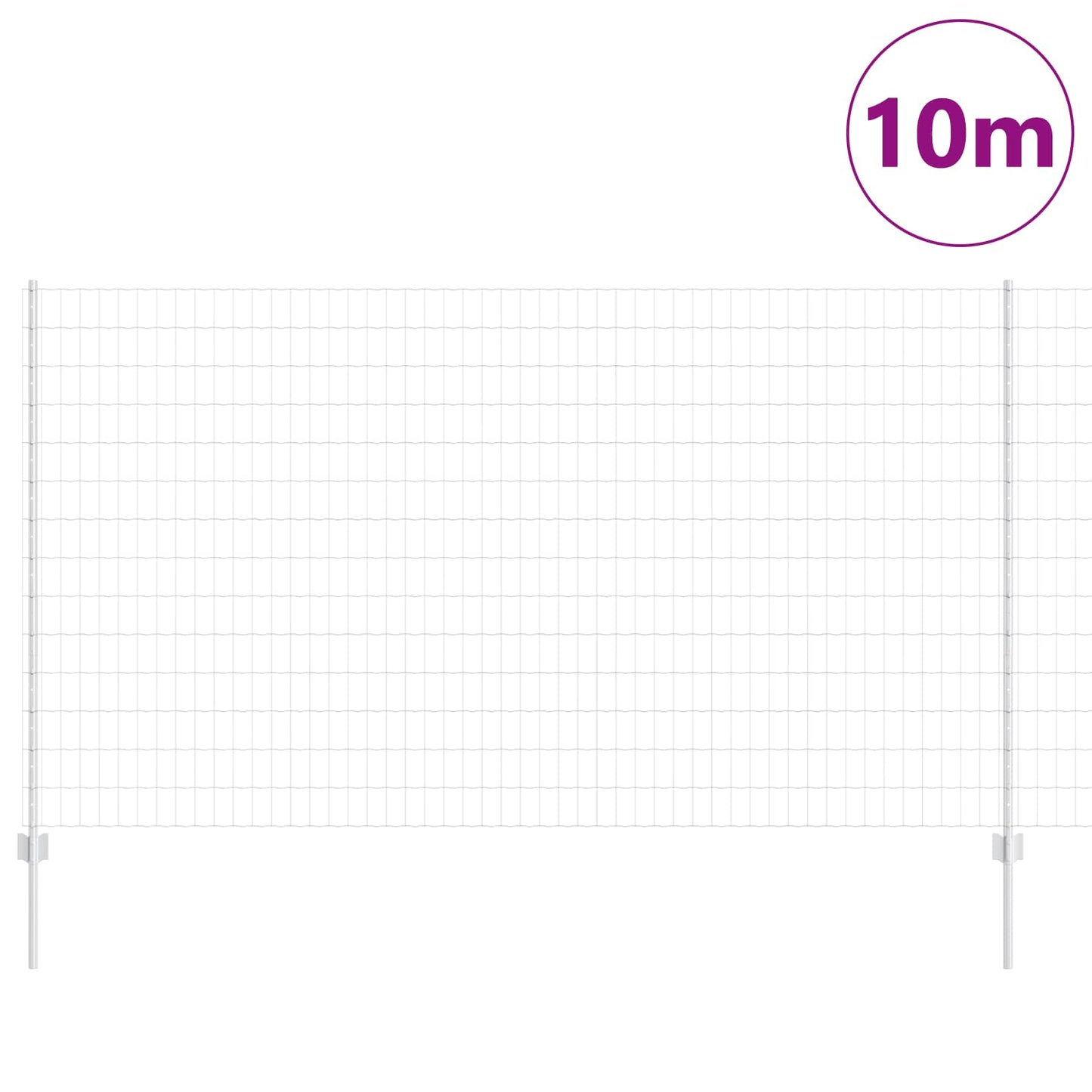 Recinzione Vidaxxl con palo argento 1,4 x 10 m in acciaio