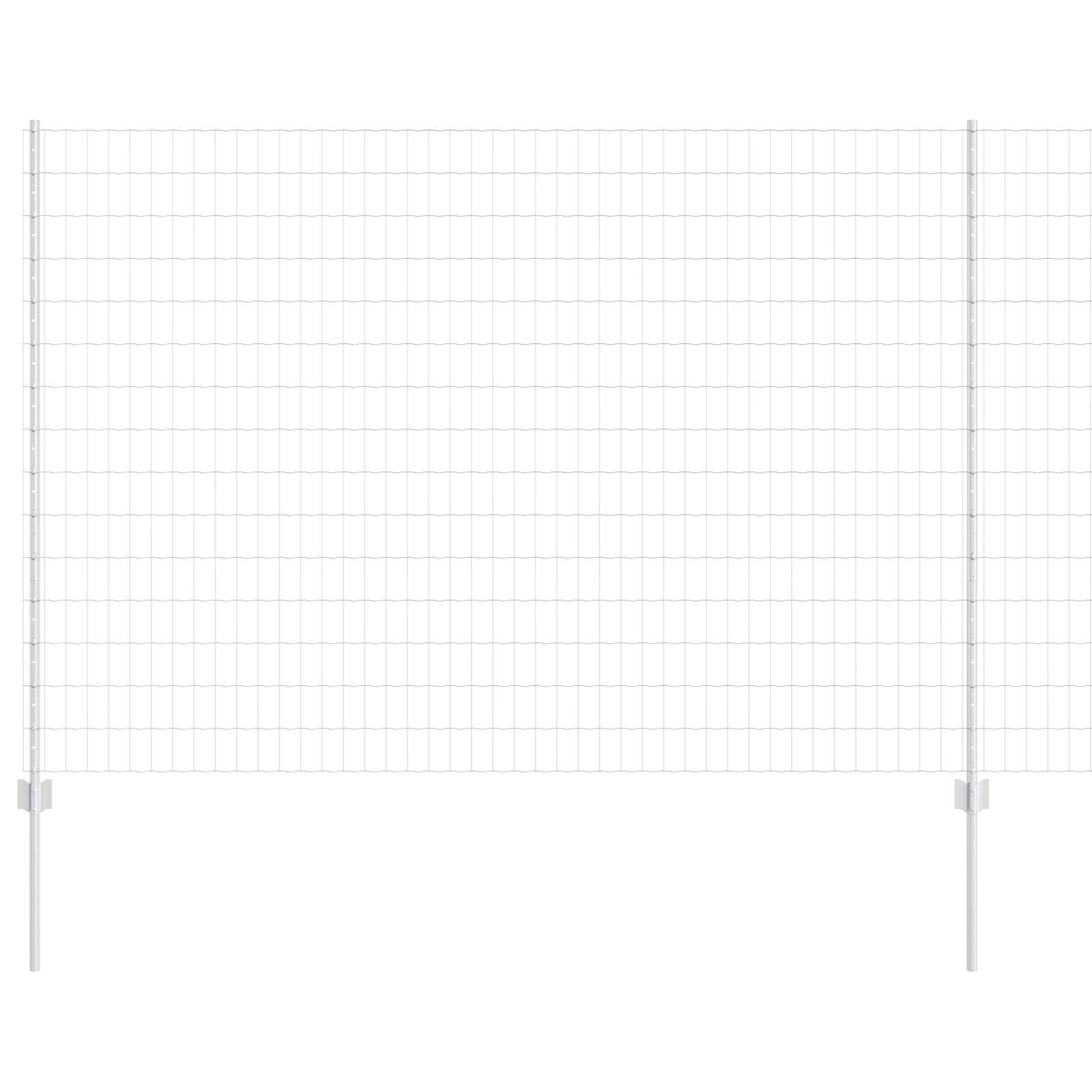 Valla vidaxxl con poste plata 1,6 x 10 m acero